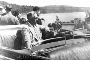 President Franklin D. Roosevelt at dedication of Chickamauga Dam, Sept. 2, 1940