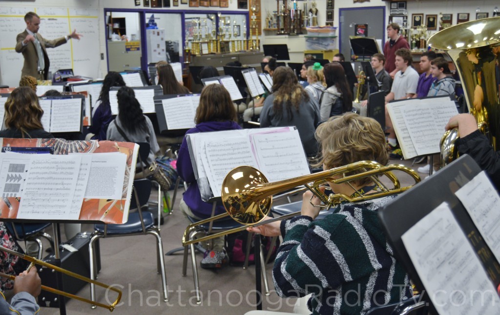 Central High Band practicing