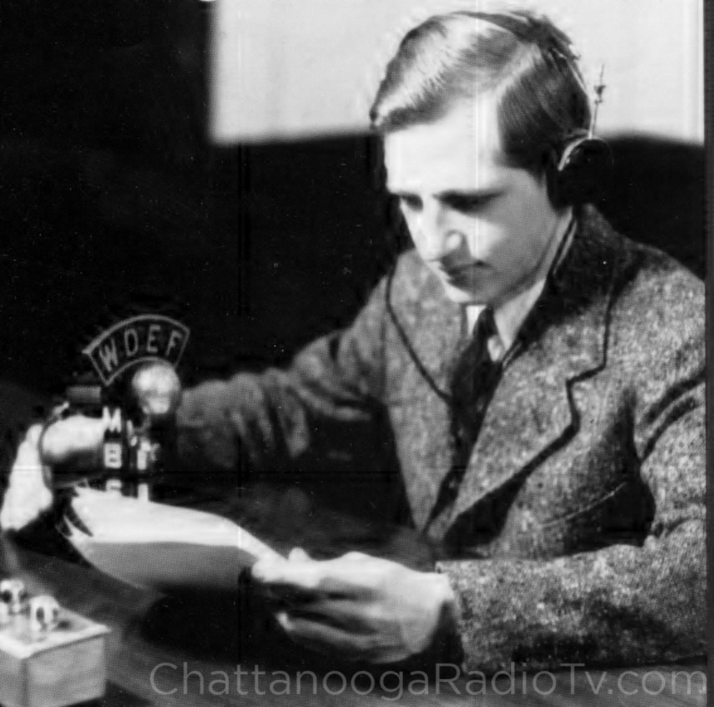 Luther at age 19, at the WDEF microphone