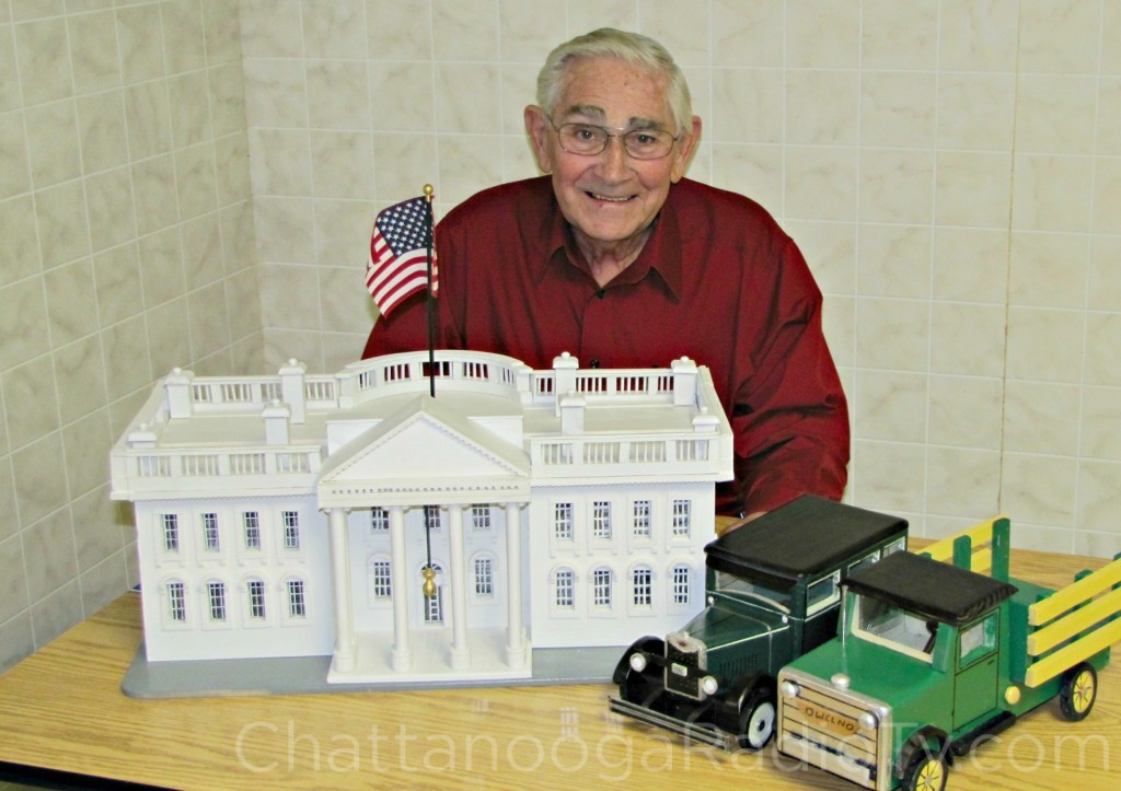 Owen Norris with his White House replica